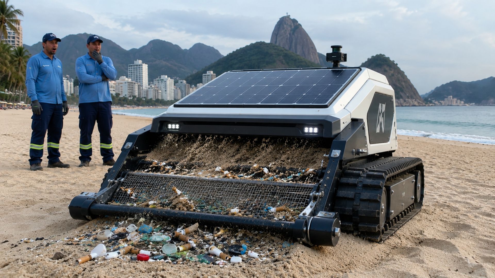 Robô compacto que peneira a areia ganha confiança de equipes de limpeza e reduz esforço manual