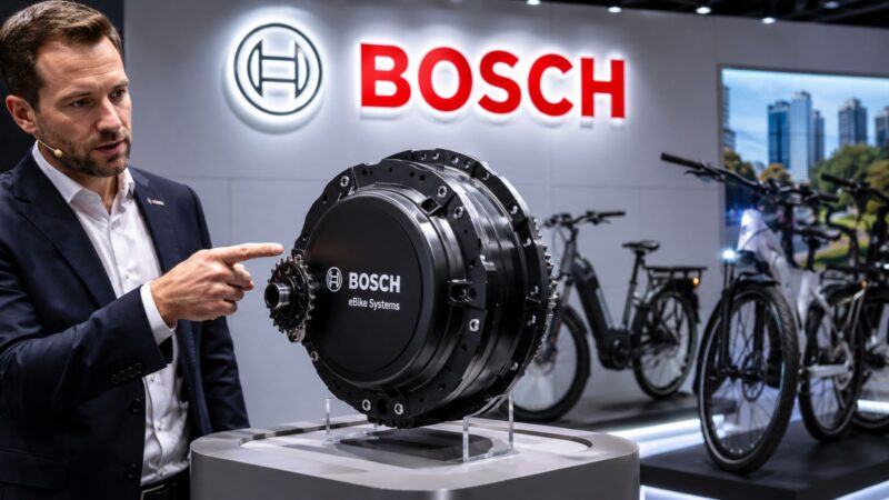 Bosch apresenta motor de cubo para e-bikes de 2,3 kg, 45 Nm e 400 W que elimina resistência acima de 25 km/h