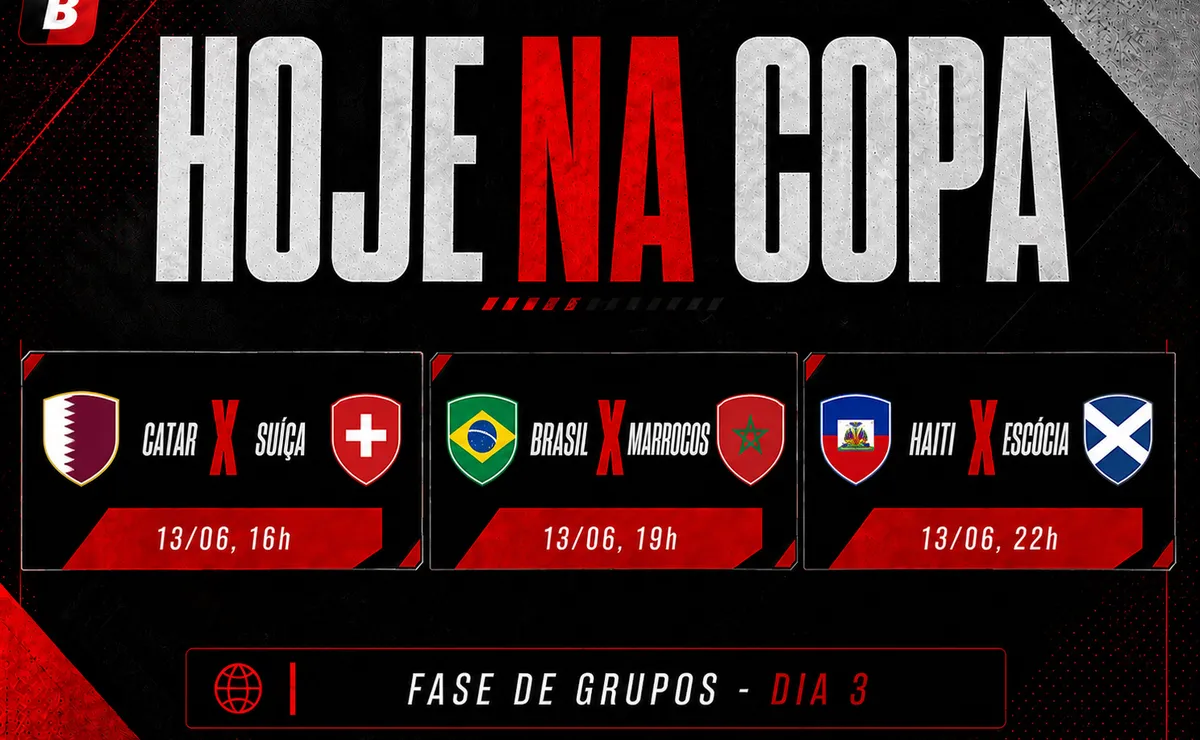 Brasil estreia contra Marrocos em sábado movimentado da Copa do Mundo 2026