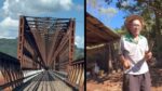 Motorista registra travessia por ponte férrea centenária sobre o rio Uruguai e encontra casal que preserva práticas da roça