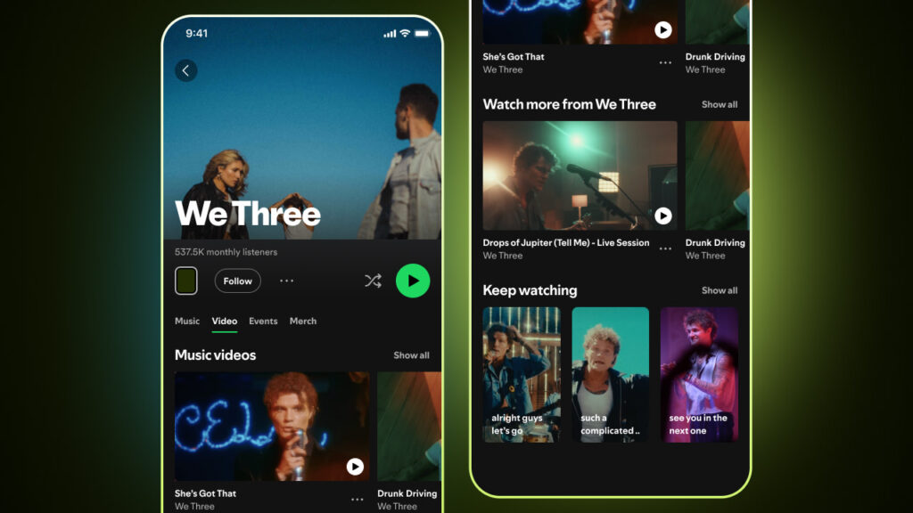 Spotify passa a permitir que artistas enviem vídeos completos para a plataforma