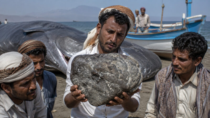 Conheça pescadores encontram dentro de uma baleia no iêmen substância rara de 127 kg, vendem o “vômito de baleia” por us$ 1,5 milhão e ficam milionários com achado no golfo de aden