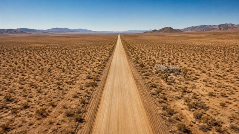 Conheça essa estrada misteriosa corta quase 80 km no deserto em linha reta e não tem nome oficial no google maps