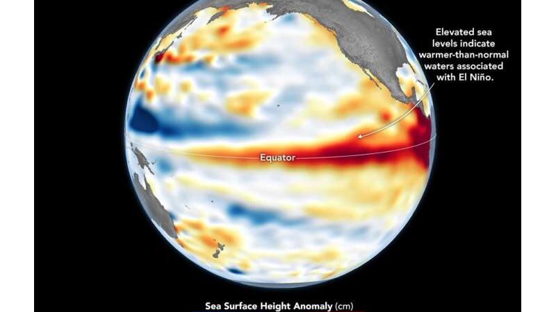 El Niño volta a ser observado em junho de 2026, segundo medições por satélite