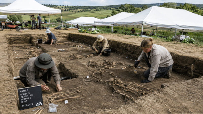 Vala com dezenas de esqueletos sem cabeça de 7 mil anos é descoberta em assentamento neolítico na Eslováquia