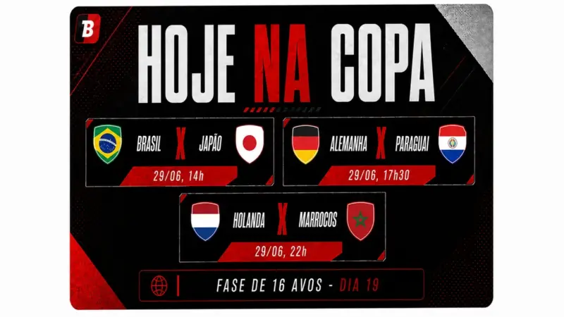 Brasil enfrenta Japão pela fase de 16 avos da Copa do Mundo 2026; veja horários e transmissões