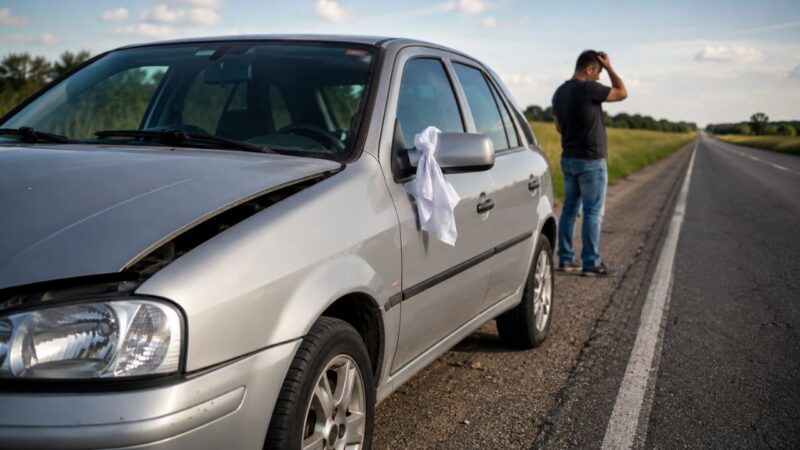 Por que motoristas colocam um pano branco no carro
