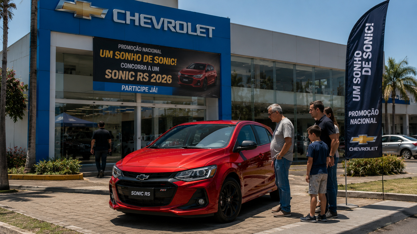 Chevrolet lança campanha para concorrer gratuitamente a um Sonic RS 2026 pelo WhatsApp