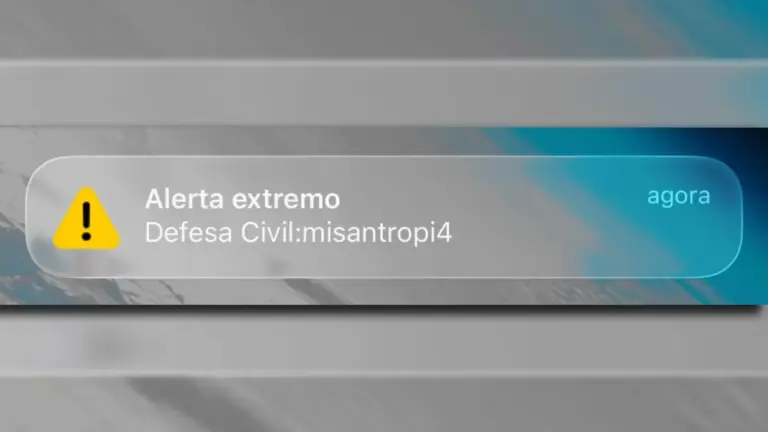 Alerta extremo com a palavra “misantropia” é recebido por celulares em Curitiba e São Paulo
