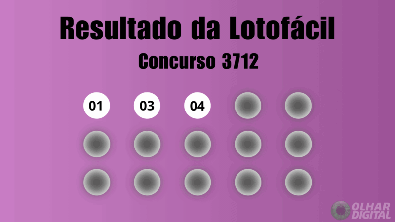 Lotofácil (17/06/2026): resultado do concurso 3712 e distribuição de prêmios