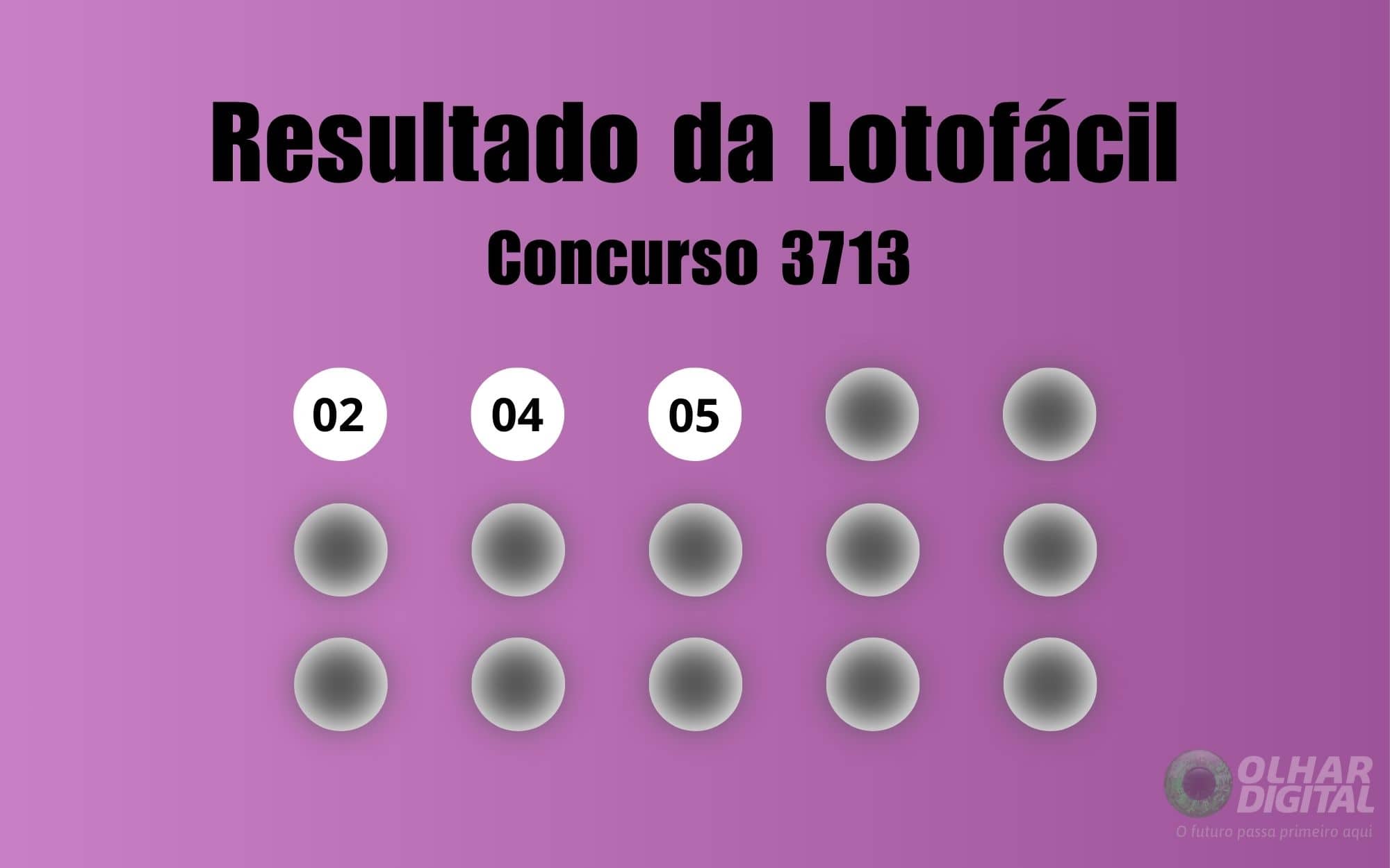 Resultado da Lotofácil 3713 — números sorteados em 18/06/2026