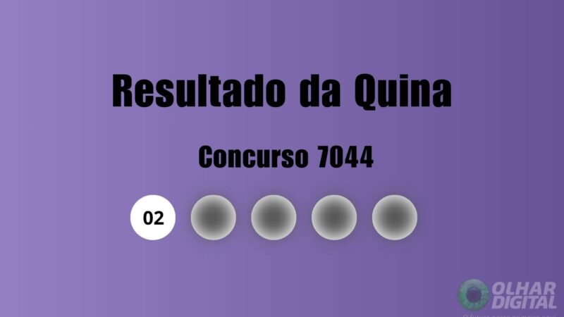 Descubra resultado da quina de hoje: veja números e ganhadores do concurso 7044 (sábado, 06/06)