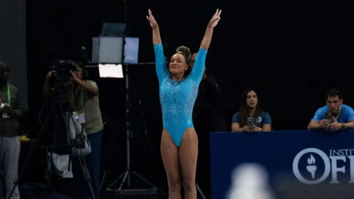 Rebeca Andrade conquista ouro no salto com média de 14.266 no Pan-Americano