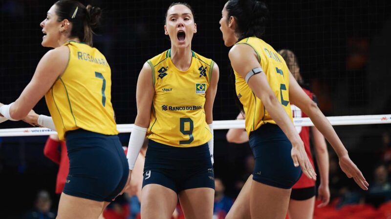 18/06/2026 — Brasil vence Bélgica no tie-break e mantém invencibilidade na Liga das Nações de Vôlei