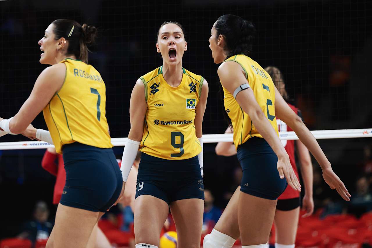 18/06/2026 — Brasil vence Bélgica no tie-break e mantém invencibilidade na Liga das Nações de Vôlei