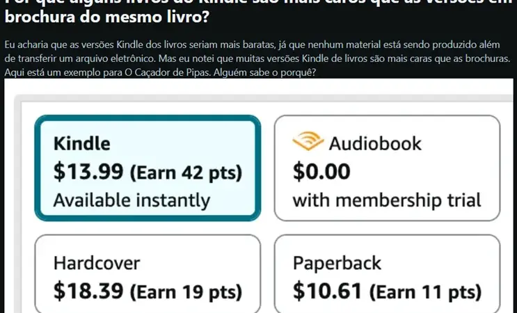 Por que alguns e-books no Kindle saem mais caros que a edição em papel