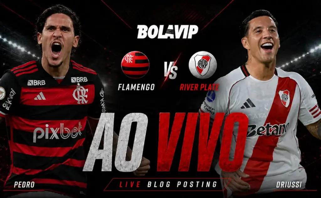 Flamengo empata em 2 a 2 com o River Plate em amistoso no Estádio do Algarve