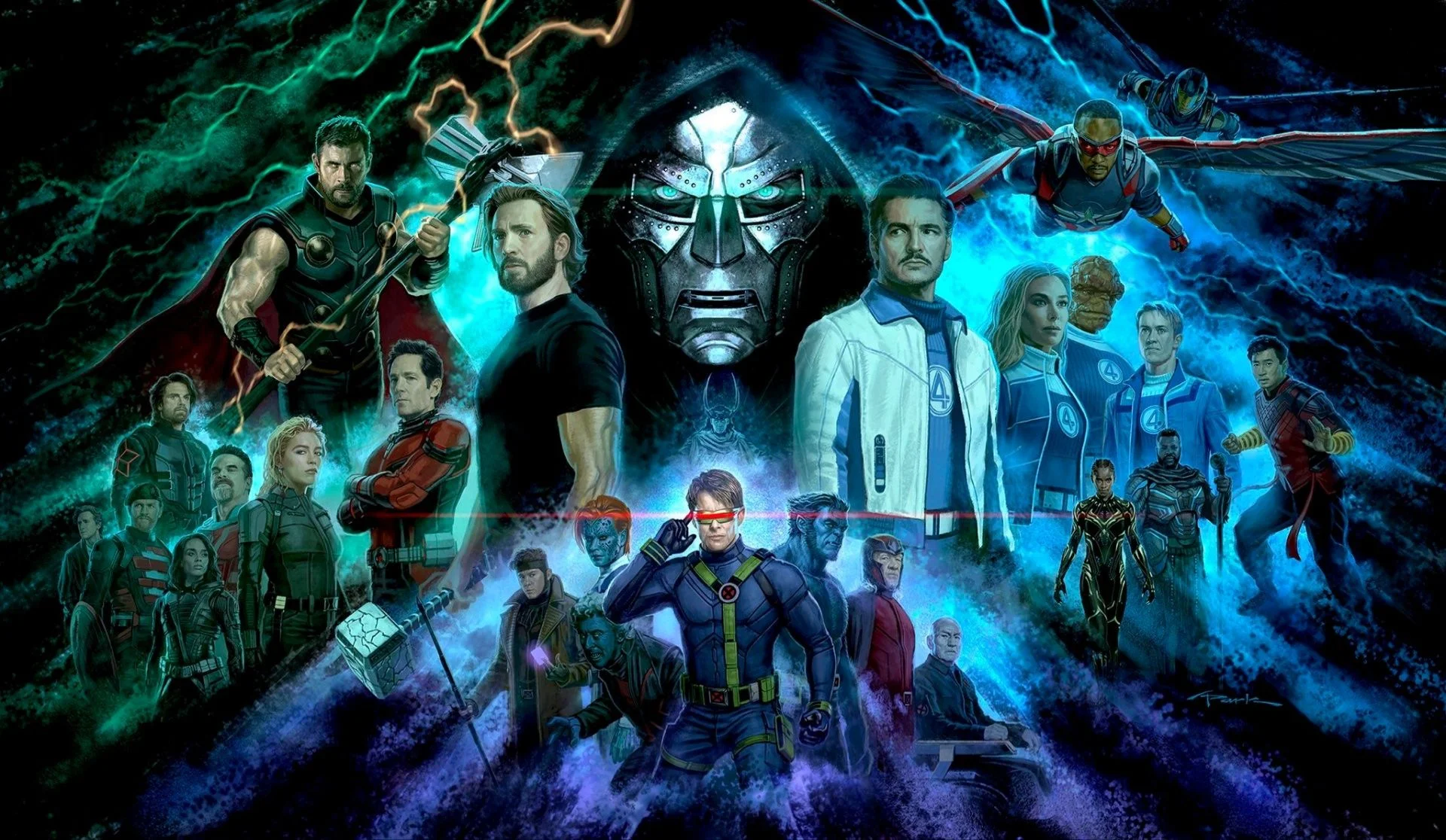 Arte de Vingadores: Doutor Destino revela escala de personagens e confirma formação dos X-Men