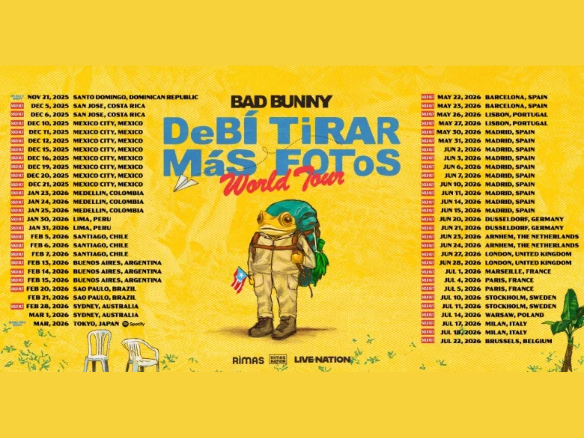 Bad Bunny bate recorde com turnê “Debí Tirar Más Fotos” e arrecada US$ 467,5 milhões