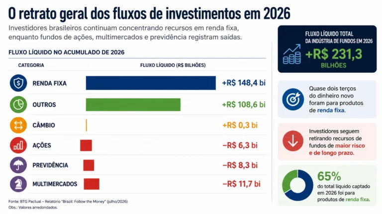 Dinheiro migra para renda fixa e estrangeiros dominam negociações na B3 em 2026