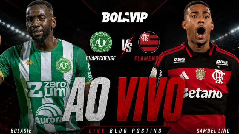 Flamengo lidera a Chapecoense por 2 a 0; segundo tempo em andamento na Arena Condá