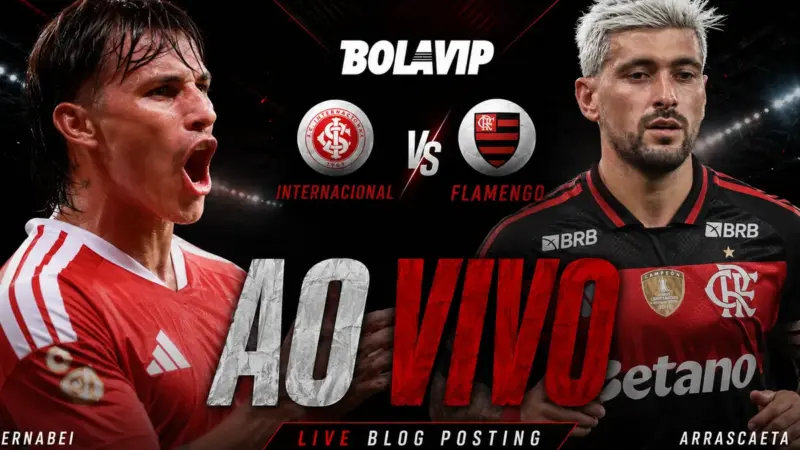 Internacional vence Flamengo por 1 a 0 no Beira-Rio — segundo tempo em andamento