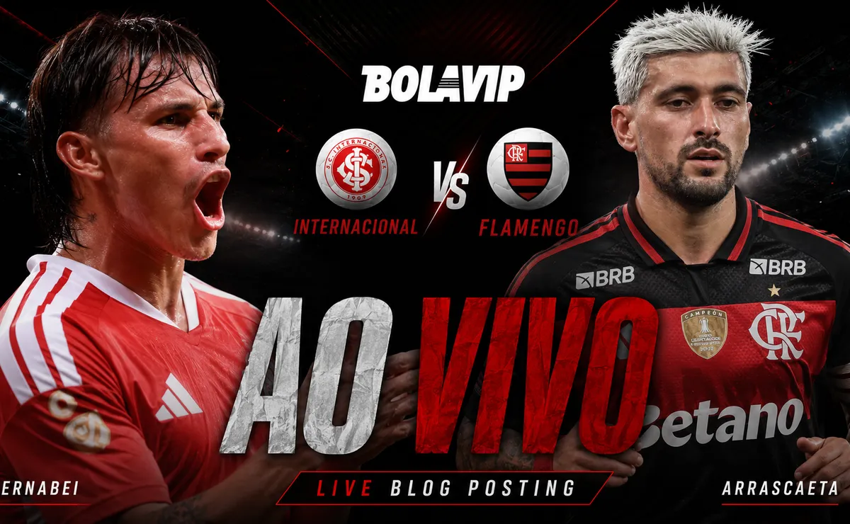 Internacional vence Flamengo por 1 a 0 no Beira-Rio — segundo tempo em andamento