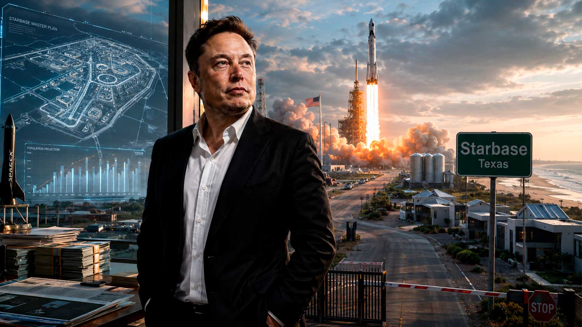 Elon Musk, apontado como o primeiro trilionário, transforma base da SpaceX em cidade oficial no Texas