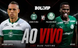 Coritiba e Palmeiras se enfrentam pelo Brasileirão no Couto Pereira às 19h30 (Brasília UTC-3)