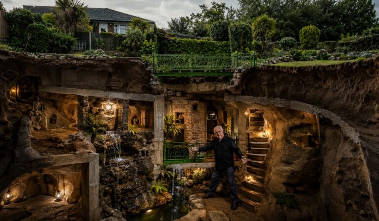 Aposentado de 76 anos revela labirinto subterrâneo que cavou à mão por 30 anos sob o próprio jardim