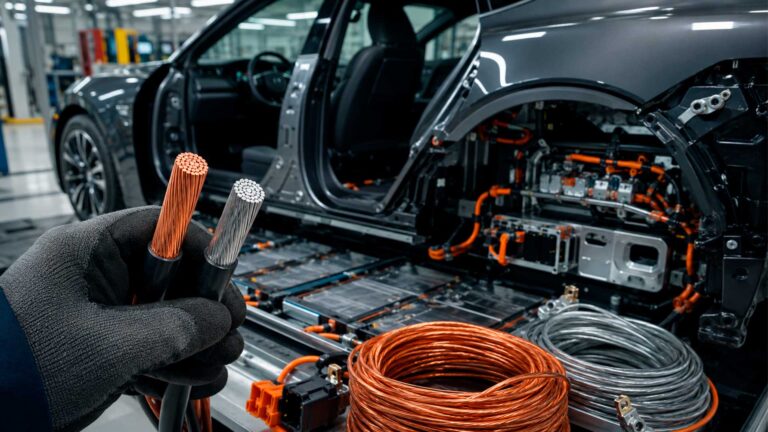 Cobre perde terreno na fiação automotiva; Ferrari, BMW, Tesla e chinesas avançam com cabos de alumínio