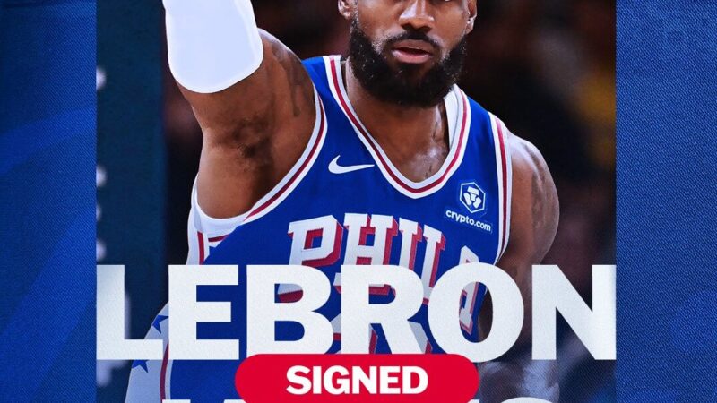 LeBron James é oficializado como reforço do Philadelphia 76ers