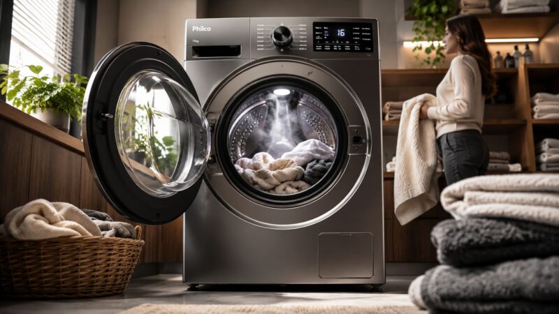 Philco lança lavadora 2 em 1 de 11 kg que lava, seca, esteriliza e desodoriza