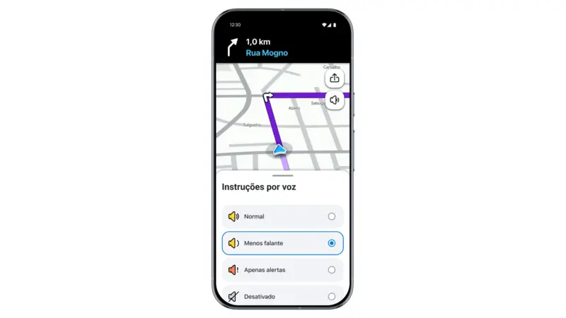 Waze lança Modo Moto, integra Gemini e passa a oferecer modo “Menos Falante”