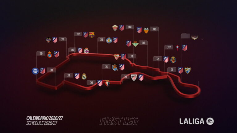 Atlético de Madrid conhece a tabela da LaLiga 2026/27