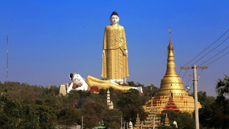 Estátua de Buda de 116 metros em Mianmar abriga 31 andares internos e murais do inferno ao nirvana