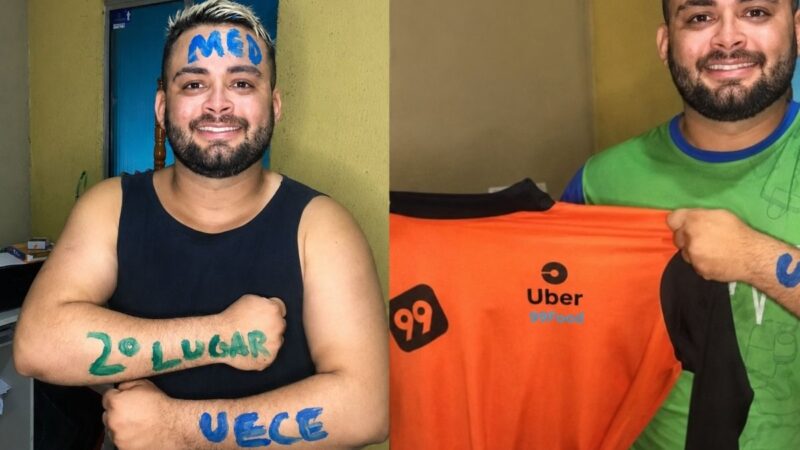 Motoboy de Fortaleza trabalhava oito horas e estudava três antes do turno; na quinta tentativa foi aprovado em Medicina na Uece (Crateús)