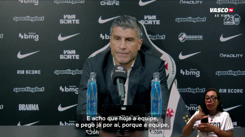 Técnico do Vasco destaca “novo espírito” da equipe após mudanças no intervalo
