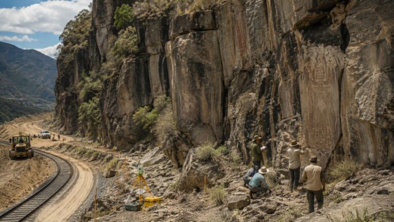 Obras de ferrovia entre Cidade do México e Querétaro revelam 16 pinturas rupestres de até 4 mil anos