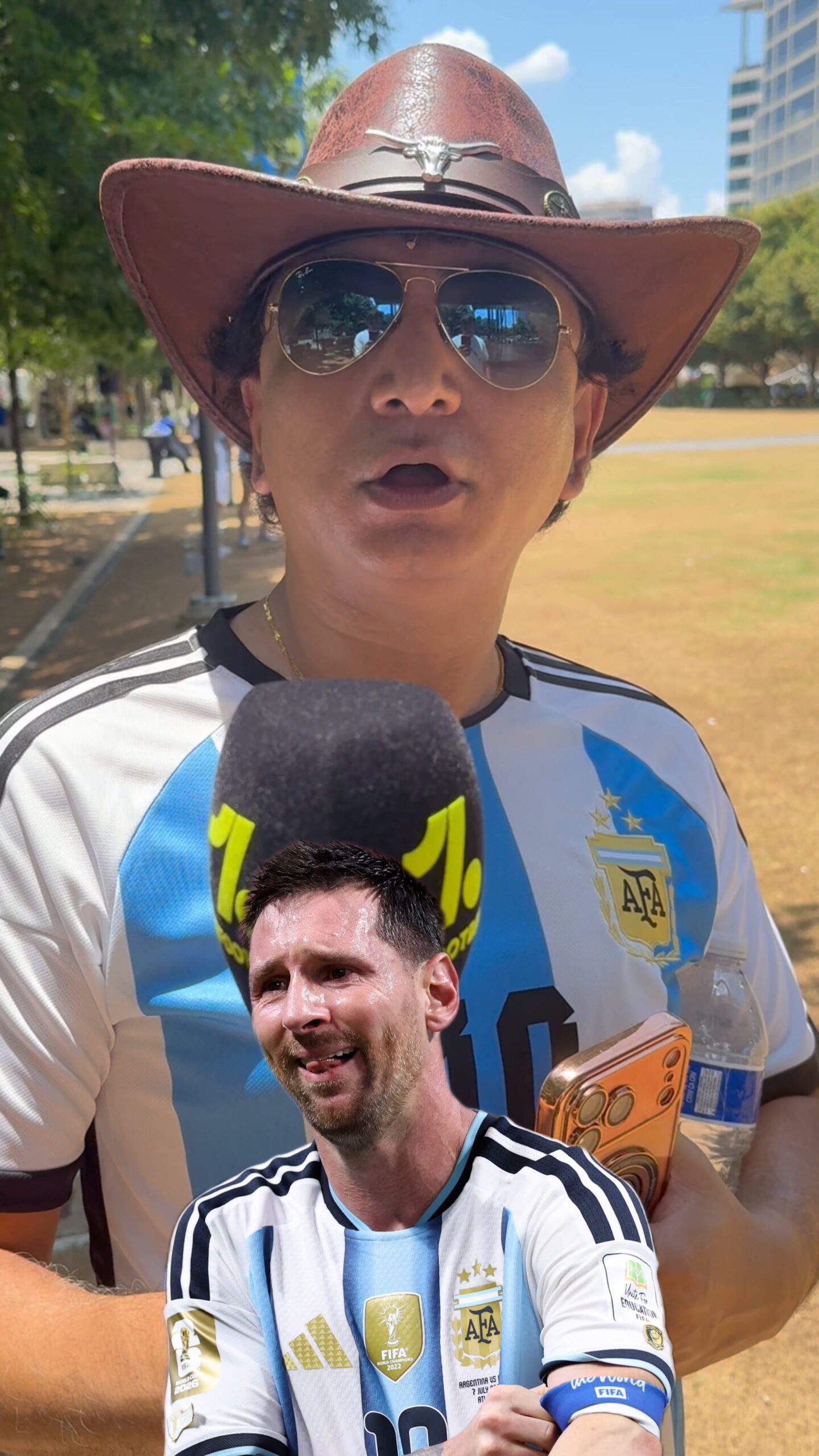 Torcida argentina reage à virada sobre o Egito