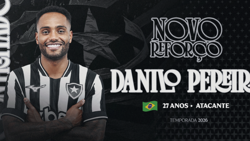 Botafogo oficializa contratação do atacante Danilo Pereira por empréstimo até junho de 2027