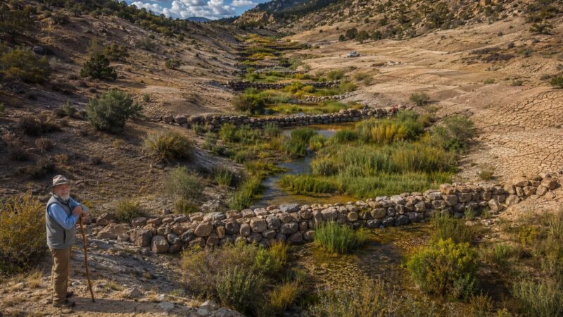 Ex-guarda florestal de 90 anos e voluntários empilharam quase 900 pedras e aumentaram vegetação úmida em 40% no Colorado, diz estudo