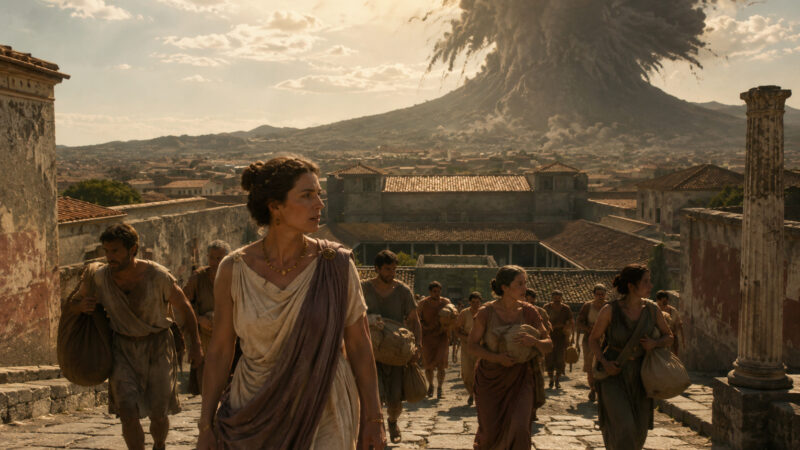 Nova pesquisa indica que milhares fugiram de Pompeia em 79 d.C. e destaca papel de uma empresária romana