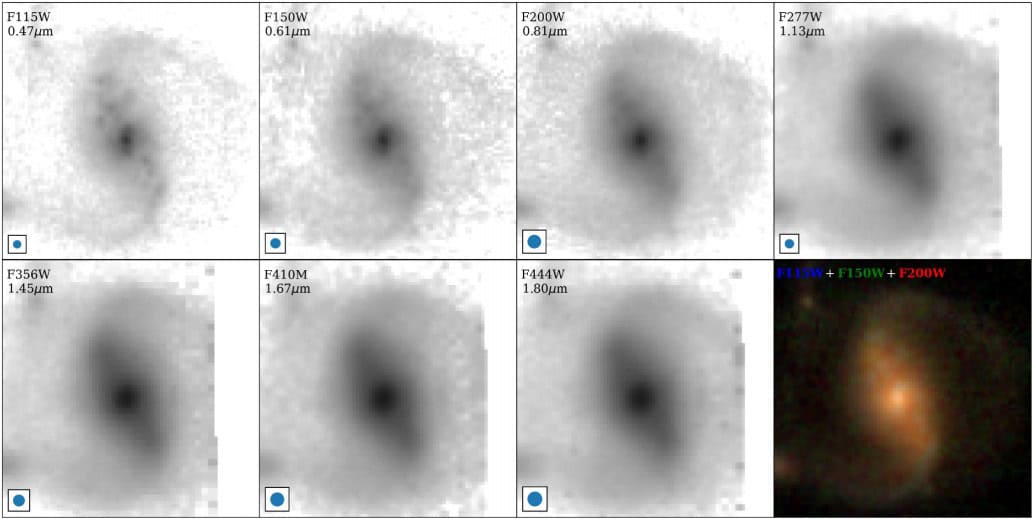 Astrônomos encontram o disco nuclear mais antigo já observado em galáxia vista 4,5 bilhões de anos após o Big Bang