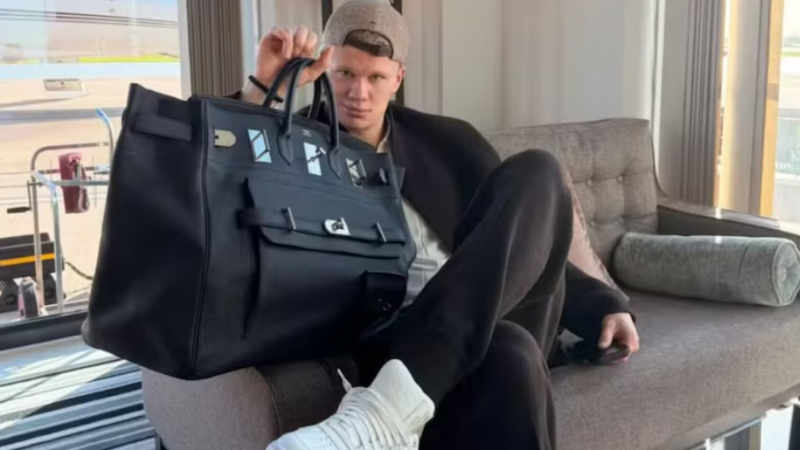 Haaland reacende interesse por bolsas masculinas e atrai atenção das grifes de luxo
