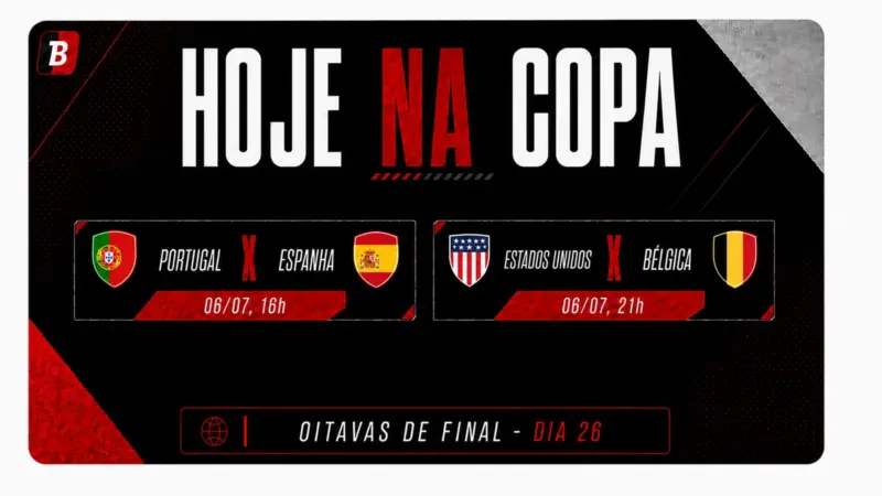 Portugal e Espanha se enfrentam nas oitavas da Copa do Mundo 2026; confira horários e transmissão