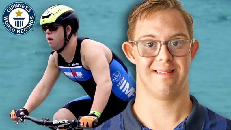 Jovem com síndrome de Down completa Ironman em 16h46 e bate recorde mundial