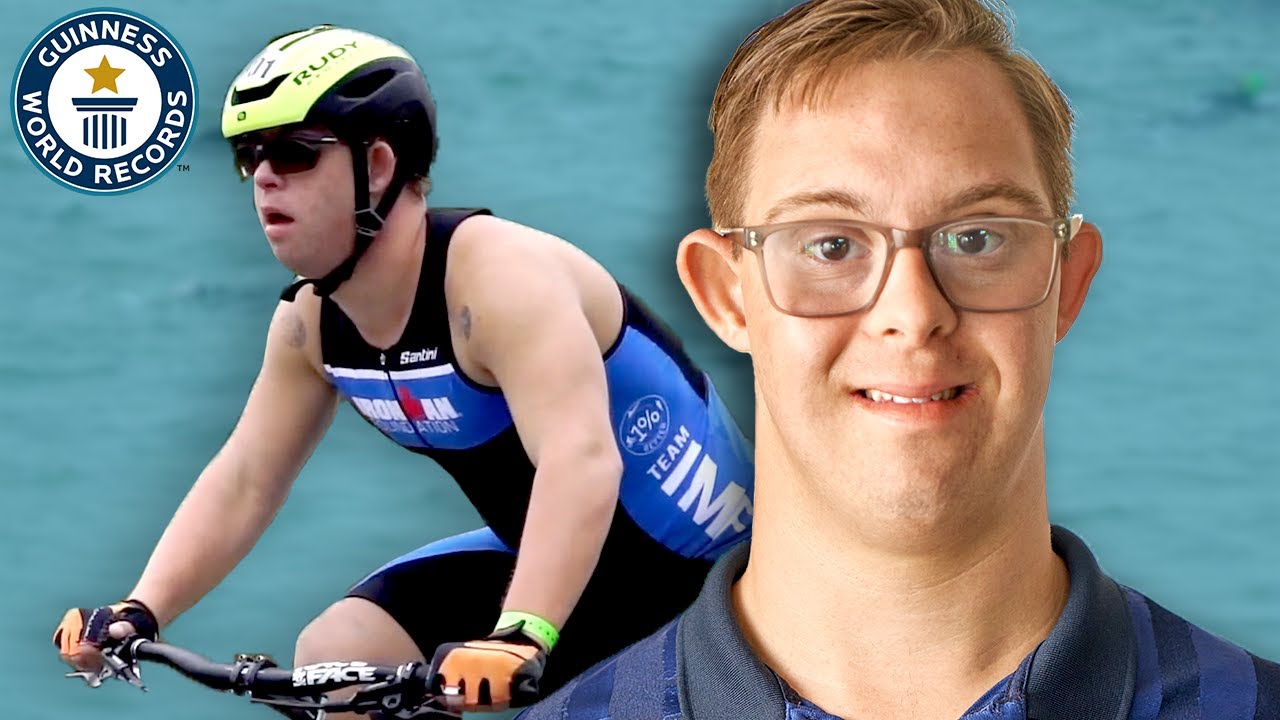 Jovem com síndrome de Down completa Ironman em 16h46 e bate recorde mundial