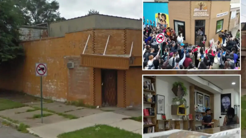Homem compra prédio abandonado que marcou sua infância e abre livraria comunitária em Detroit
