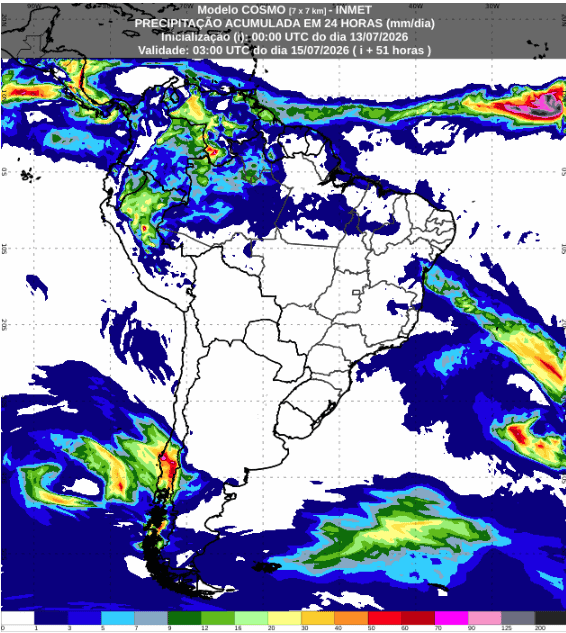 Chuva avança no Norte e Nordeste; Sul e Sudeste seguem com noites frias e risco de geada
